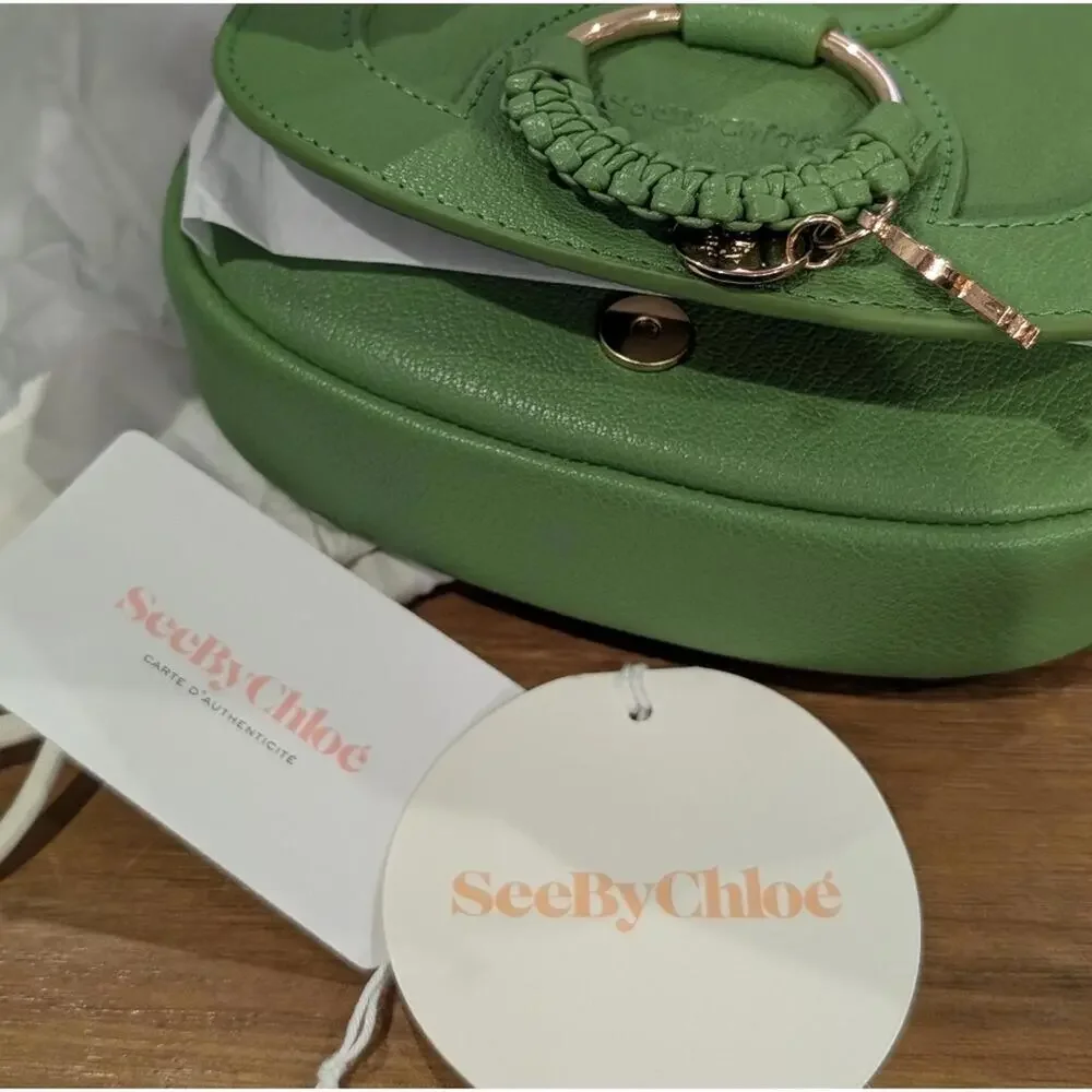 Authentic See by Chloé Mini Green Hana Leather Crossbody Handbag - NWT - Picture 4 of 9